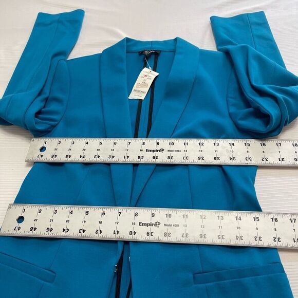 NWT Bebe Bright Blue Shawl Collar Jacket Size XS New - Picture 4 of 10